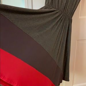 Boden color-block swing dress